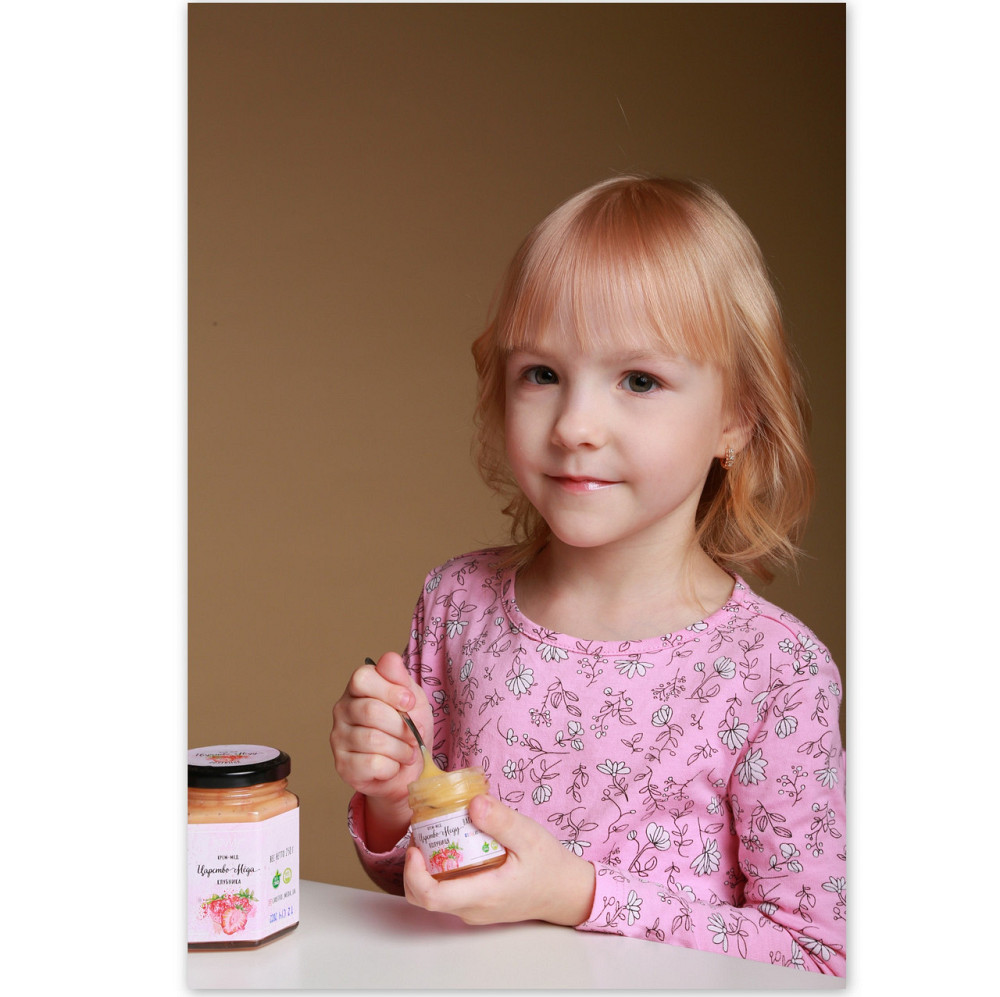 Крем мед с ягодами клубники 500 грамм Одесса - изображение 8