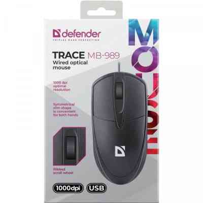 Мишка Defender Trace MB989 USB Black (52989) Вінниця