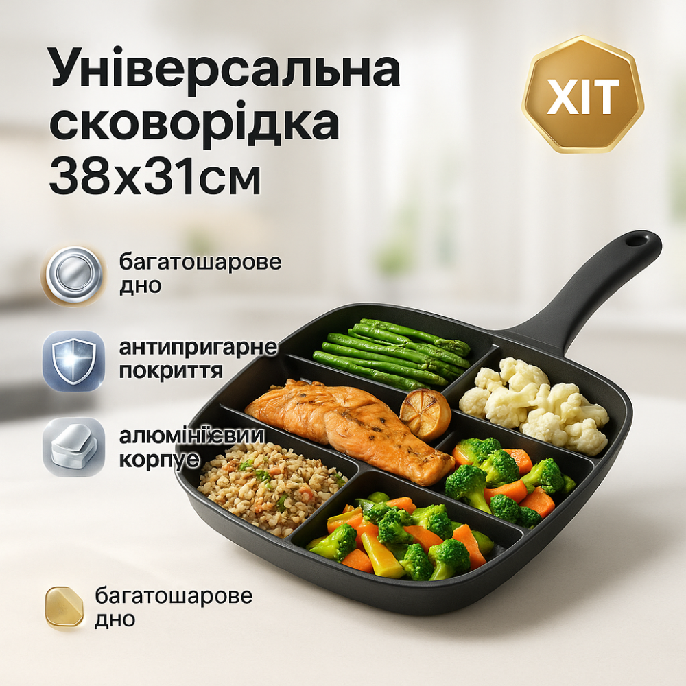 Сковородок для газовой плиты UNIQUE, Сковорода с антипригарным покрытием для газовой плиты MV-39 Львов - изображение 15