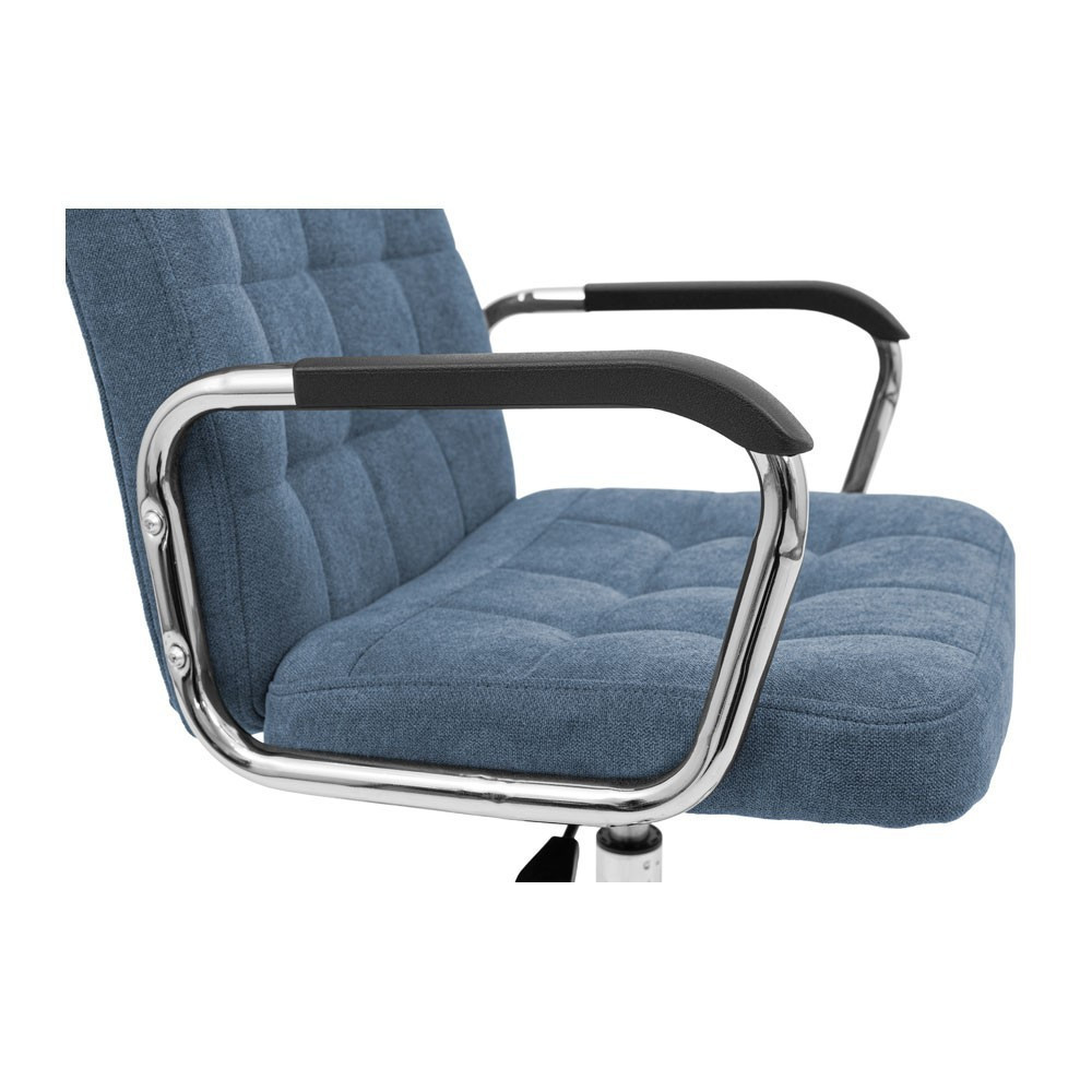 Офісне Крісло Керівника Brooks Piastra Хром Синій Київ - фото 5