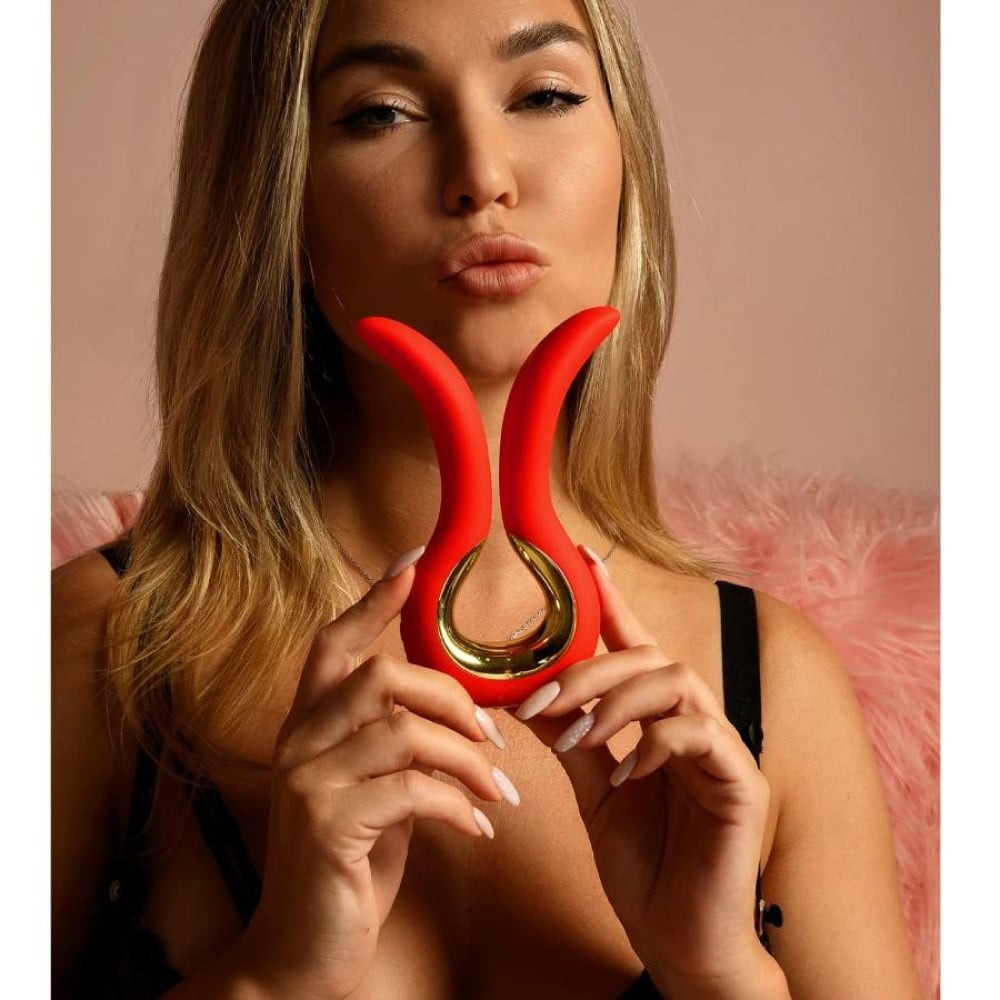 Подвійний універсальний вібратор Gvibe MAXI, червоний Sex Aura Київ - фото 5