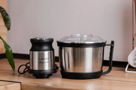 Чопер подрібнювач з чашею 3 літри 4 леза нержавіюча сталь овочерізка Sokany SK-7027 Коломыя