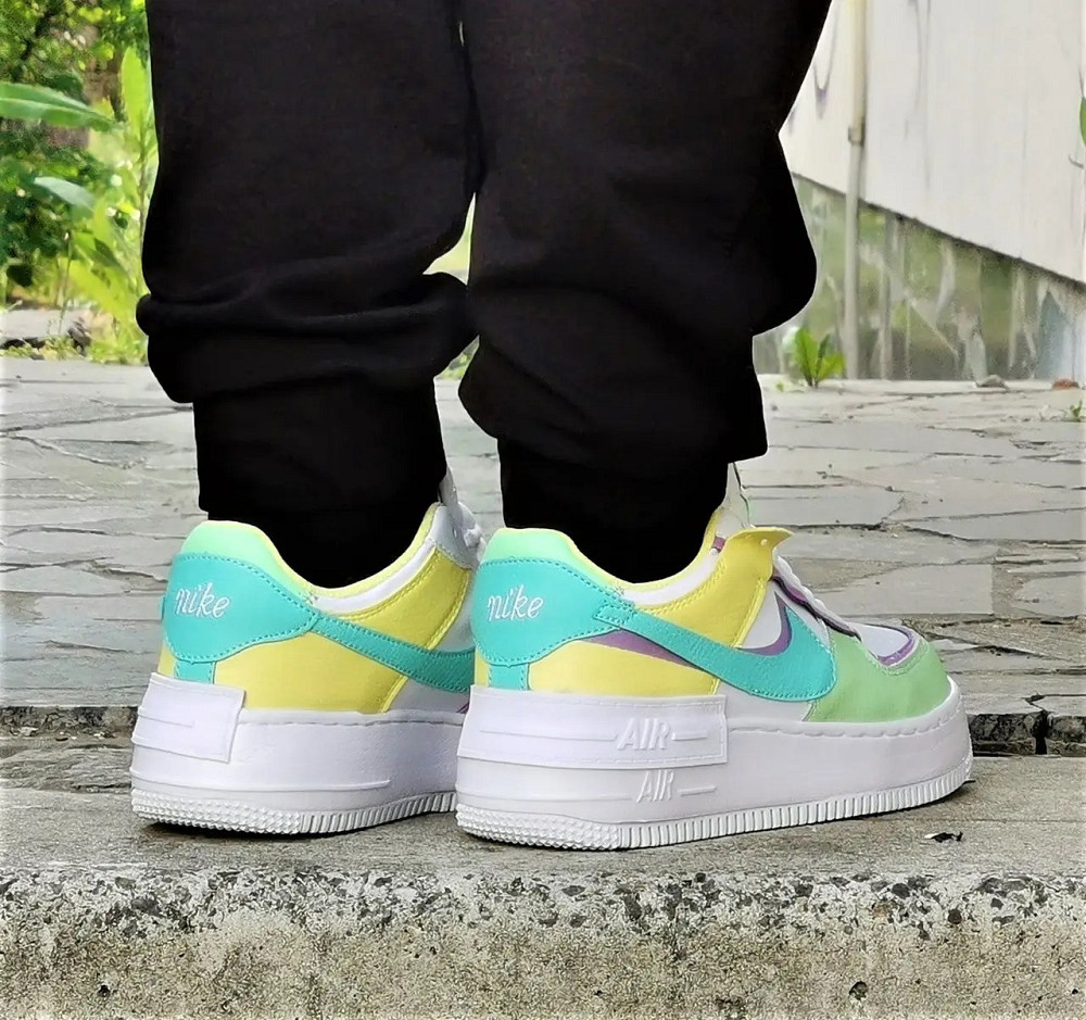 Кроссовки Nike Force Белые Женские Кожаные Форсы Цветные Найк (размеры: 36,37,38,39,40) - 2 Днепр - изображение 5