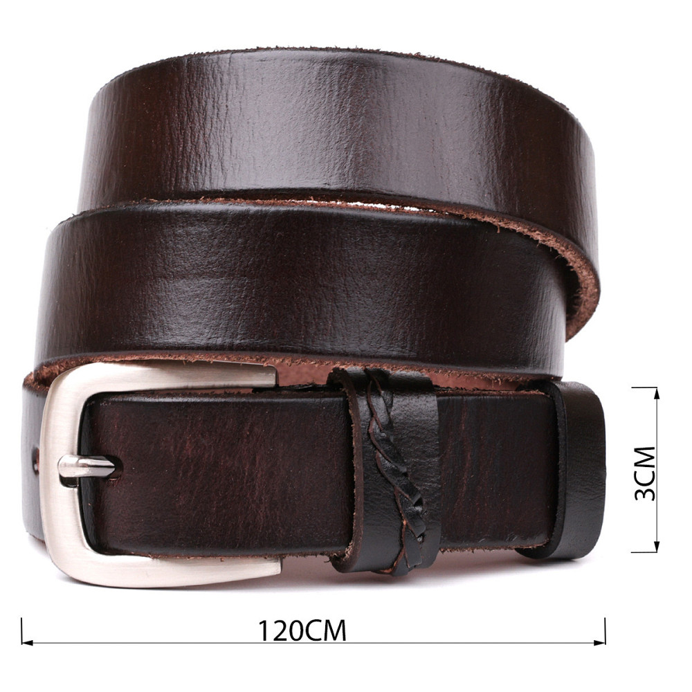 Ремень унисекс Vintage 20068 Коричневый Киев - изображение 4