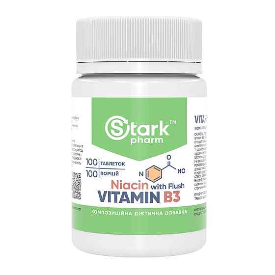 Вітамін В3 Stark Pharm Vitamin B3 Niacin 100 капс Київ