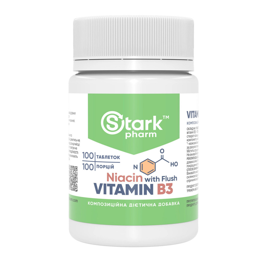 Витамин В3 Stark Pharm Vitamin B3 Niacin 100 капс Киев - изображение 1
