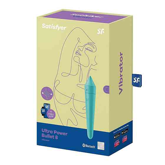 Смарт міні-вібратор Satisfyer Ultra Power Bullet 8 Turquoise Sex Aura Київ