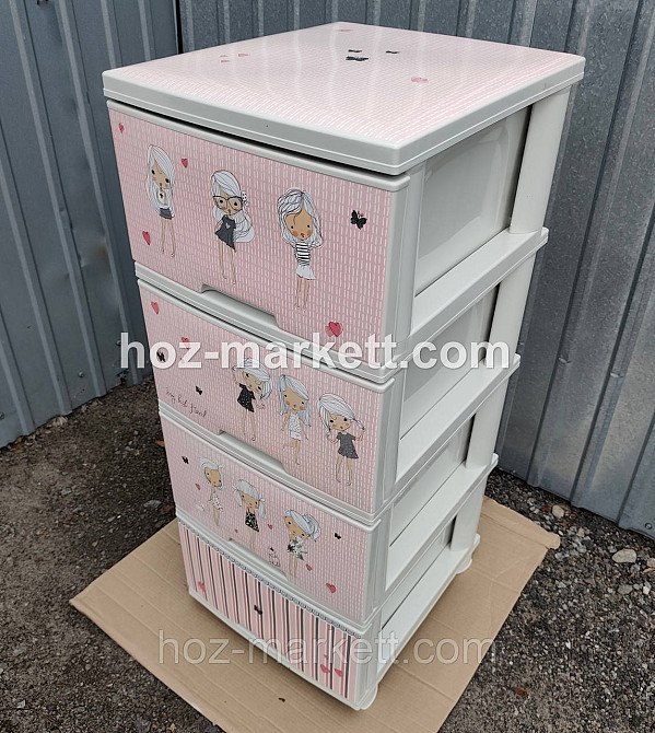 Комод білий пластиковий у дитячу "Дівчата" Алеана Харків - фото 1