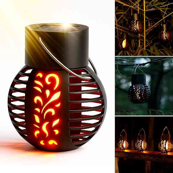 Сонячний садовий світильник з ефектом полум'я (9×7×4,5см) 1шт SBR Київ