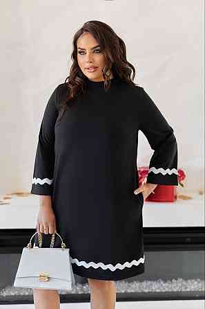 Женское короткое платье батал итальянского трикотаж 52/54 Одесса