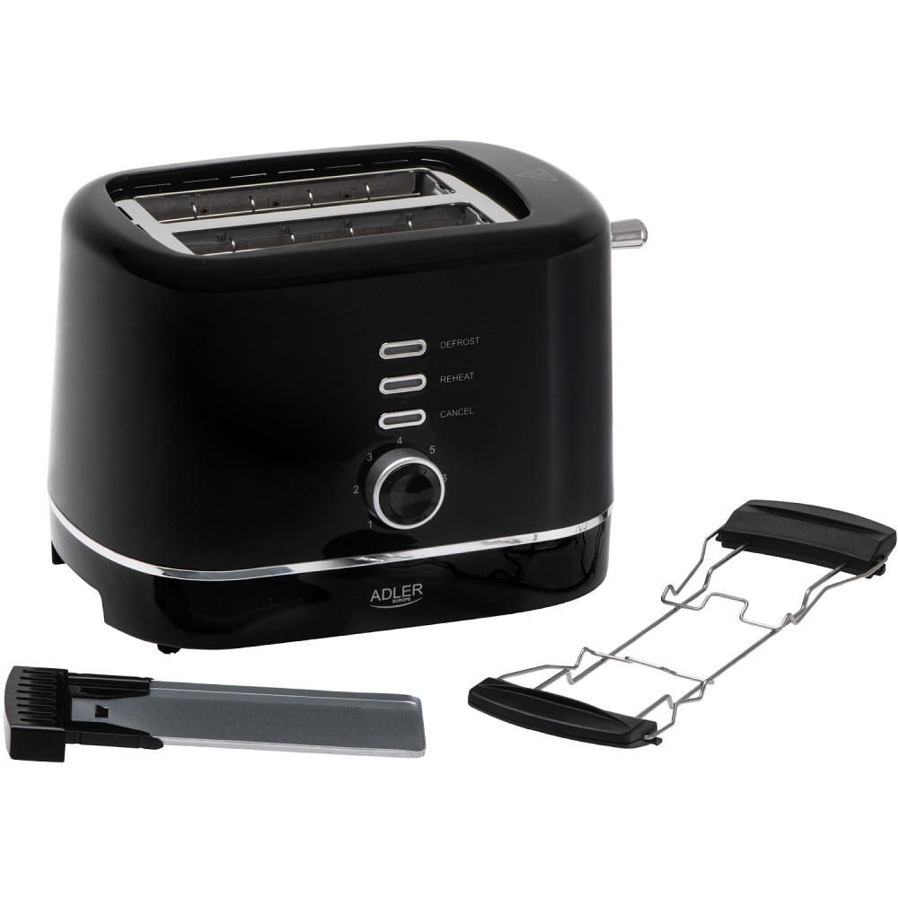 Тостер Adler AD 3224 black 850Вт/ 2 відділення/7 режимів підсмажування/розморожування/підігрів булок Вінниця - фото 5