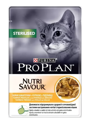 Вологий корм для котів Purina Pro Plan Sterilised Nutrisavour з куркою 85 г Вінниця