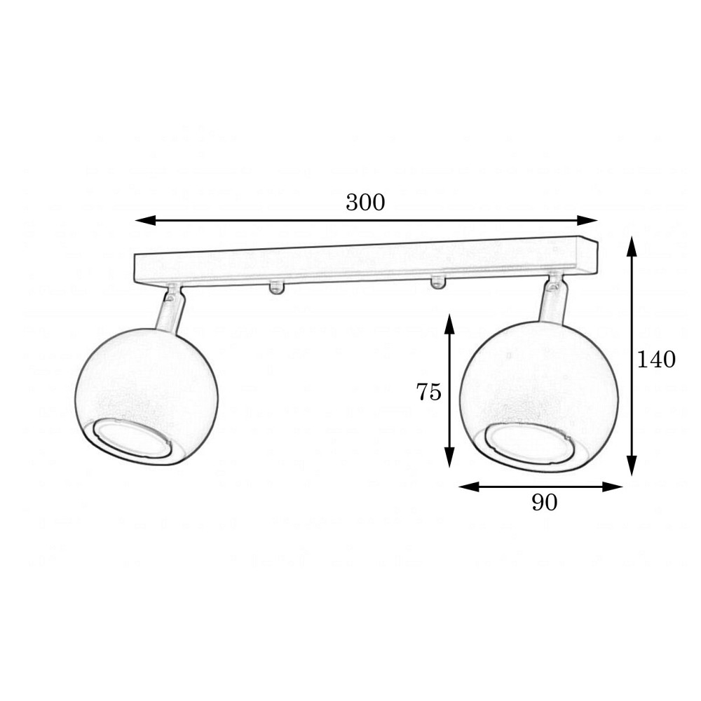 Светильник на планке с поворотними плафонами Е27-3 Core NL 11151-2 CR Киев - изображение 4