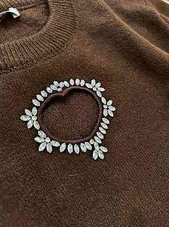 Женский свитер универсального размера с вырезом в виде сердца машинная вязка Одесса