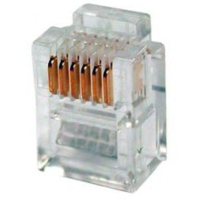 Конектор Eserver RJ12 6P6С, уп. 100шт (WT-6001D) Вінниця - фото 2