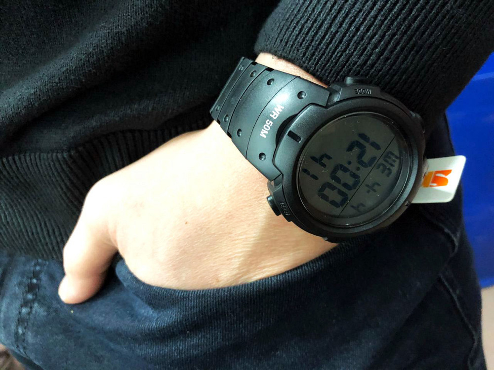 Водонепроницаемые наручные часы для мужчин SKMEI 1068BK, Спортивные часы мужские водонепроницаемы OR-54 Львов - изображение 2