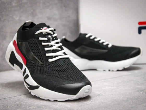 Кросівки FILA Чорні Чоловічі Філа Тканинні Літні для бігу (розміри: 41,42,43,44,45) Дніпро