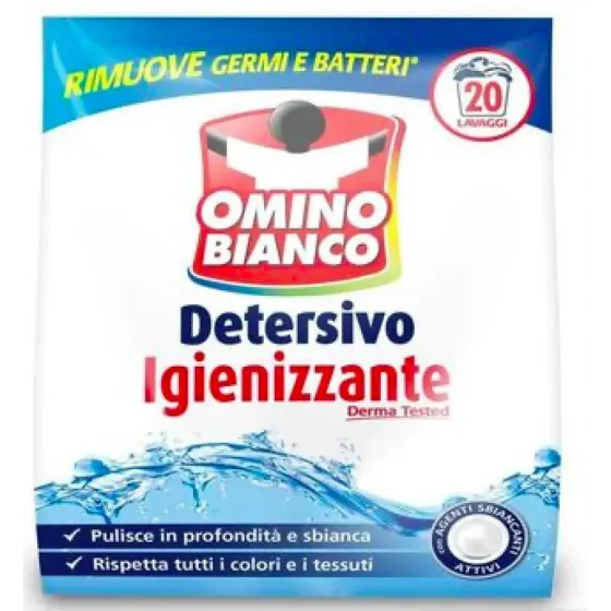 Пральний порошок універсальний Omino Bianko Detersivo Igienizzante 20 прань 1100 г Львів
