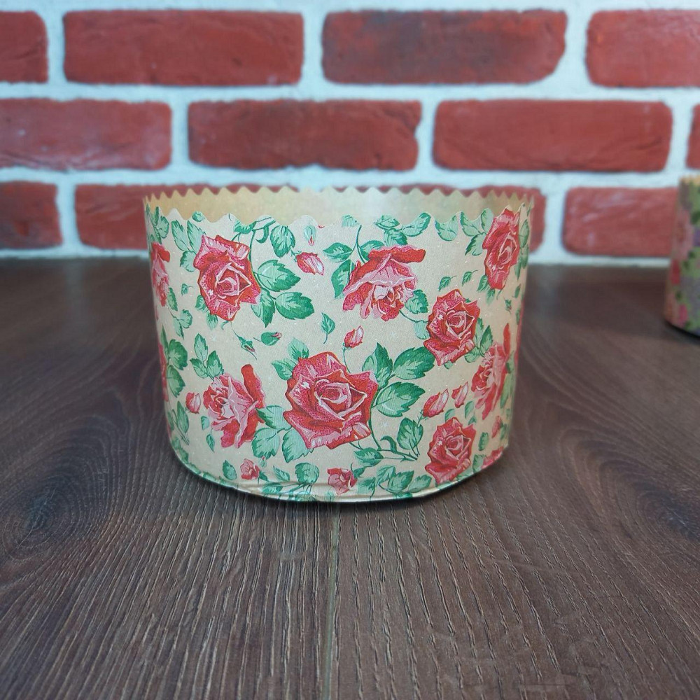 Форма для пасок 500 г d130 h85 «Квіти» — паперові форми для випікання, 50 шт Харків - фото 3