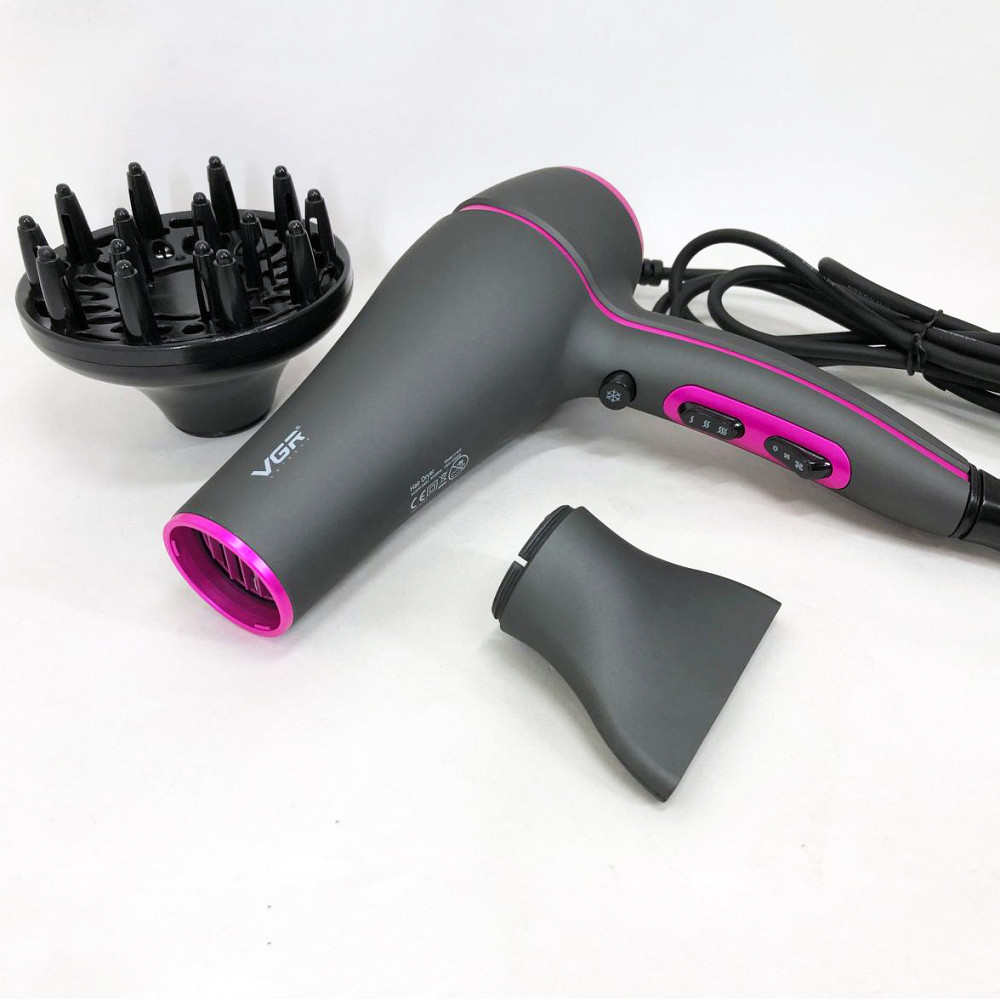 Потужний універсальний фен, Хороший фен для випрямлення волосся для укладання волосся салонний DJ-18 Івано-Франківськ - фото 7