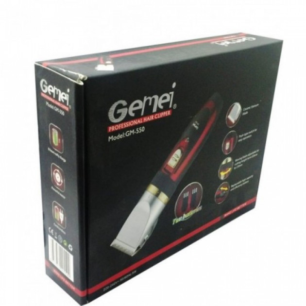 Електрична машинка з насадкою для бороди GEMEI GM-550, Машинка окантувальна професійна WB-716 для бороди Київ - фото 1