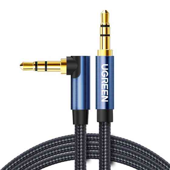 Аудио кабель UGREEN AV112, 3.5mm Male to 3.5mm Male, nylon braid, 2m, Blue Одесса