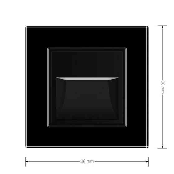Світильник для сходів підлоги чорний, скло, 2700K, 230В, 0.35Вт Livolo (VL-C7FCL1-2BP) Коломия