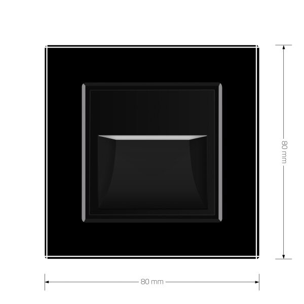 Світильник для сходів підлоги чорний, скло, 2700K, 230В, 0.35Вт Livolo (VL-C7FCL1-2BP) Коломия - фото 2