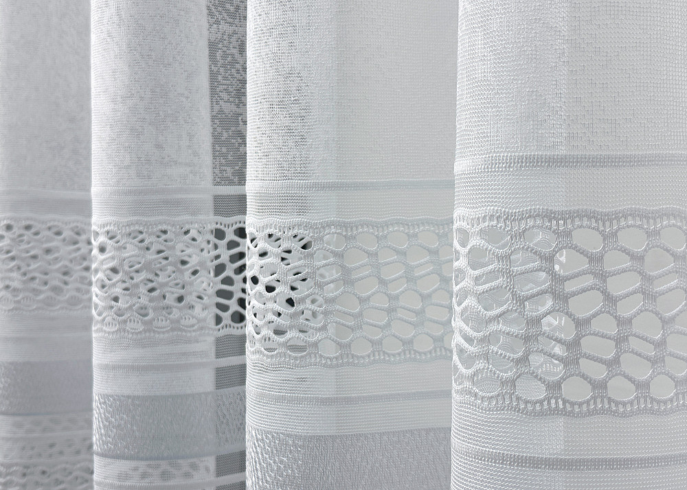 Короткий тюль VR-Textil 1952т Жаккард Белый 300х145 см (42-0897) Киев - изображение 4