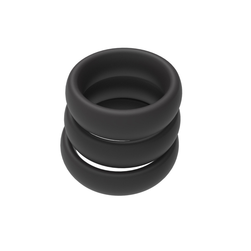 Набір ерекційних кілець - Erospace Men’s Play Set Of 3 Cock Rings B9 Sex Aura Київ - фото 3