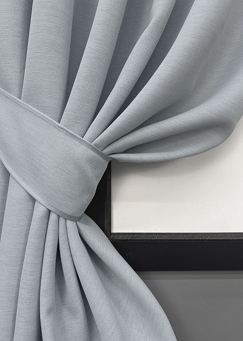 Комплект коротких штор VR-Textil Блекаут двосторонній Scandi № 1899ш Сіро-блакитний 130х170 см 2 шт (35-0431) Київ - фото 4