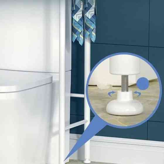 Полка для ванной комнаты над стиральной или сушильной машиной, складная, белая полка 65х160х25 см Каменец-Подольский