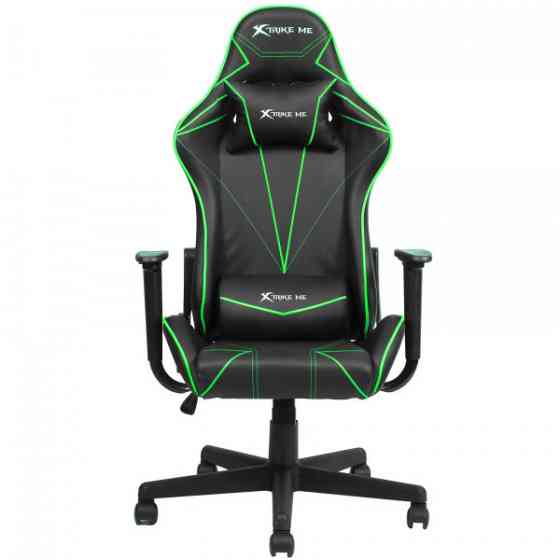 КРЕСЛО ИГРОВОЕ XTRIKE ME ADVANCED GAMING CHAIR GC-909, 50ММ, ЧЕРНО-ЗЕЛЕНОЕ (GC-909GN) Киев
