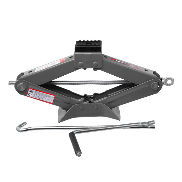 Домкрат механічний INTERTOOL GT0184, ромбоподібний 2т., гумовий упор., 110-400 мм для безпечного підйому авто Івано-Франківськ - фото 1