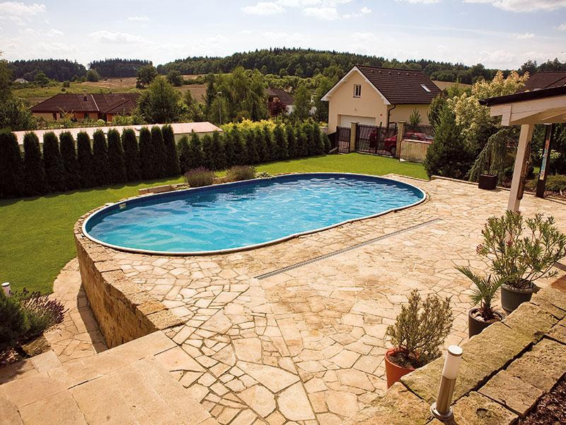 Бассейн каркасный овальный Azuro 405DL 7.3 х 3.7 х 1.2 м Wood морозоустойчивый Киев - изображение 7