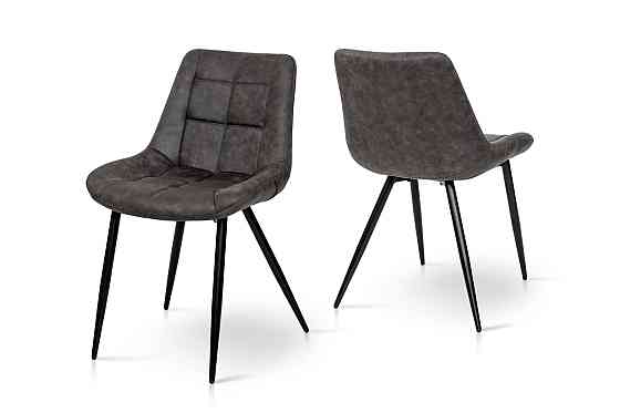 Стілець Крокус чорний / мікрофібра сірий кварц Київ