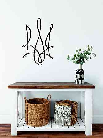 Декоративное настенное Панно «Герб Украины» Декор на стену 110*73 см, Черный Киев