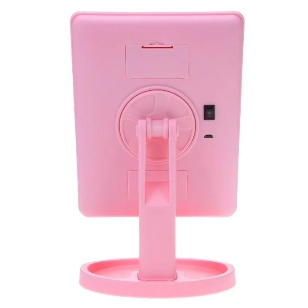 Столикове дзеркало з підсвіткою Large 16 LED Mirror 5308, рожеве. Вінниця - фото 2