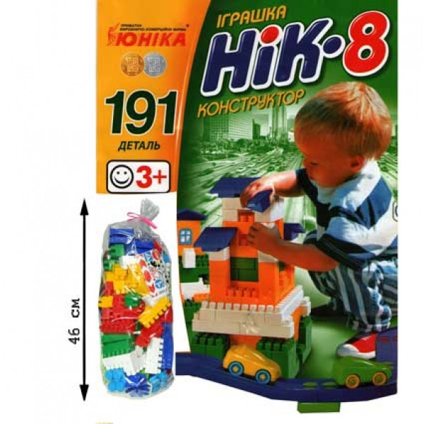 Детский конструктор НИК-8 70958, 191 большая деталь Винница - изображение 2