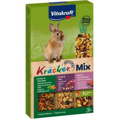 Ласощі Vitakraft Kracker Original Trio-Mix крекер для декоративних гризунів і кроликів з овочами і горіхами та лісовими ягод Київ