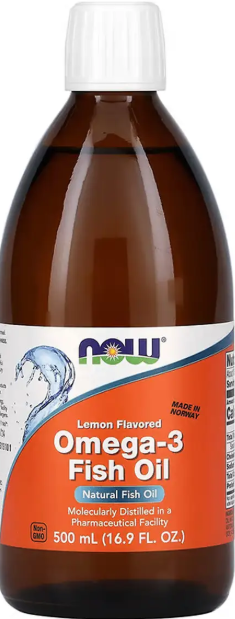 Омега 3 рыбий жир NOW Foods Omega-3 Fish Oil Liquid 500мл Киев - изображение 1