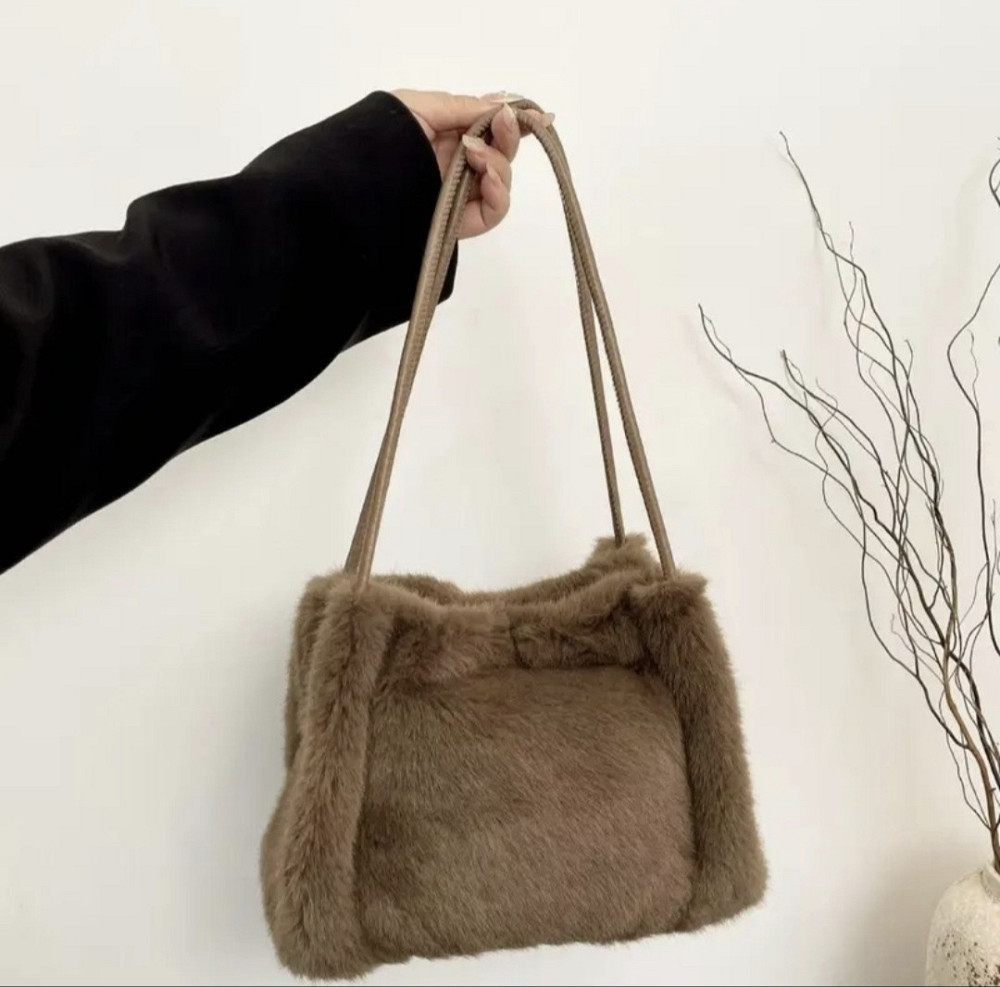 Сумка зі штучного хутра Коричнева Смела - изображение 6