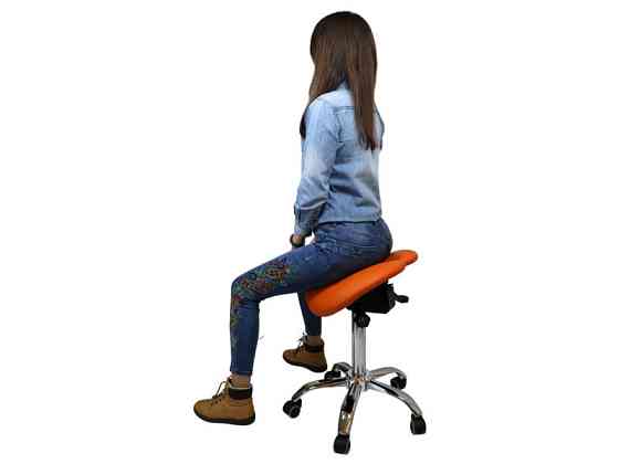 Стілець-сідло для майстра модель 4008 з розділеним сидінням) (Кольори в асортименті) Київ