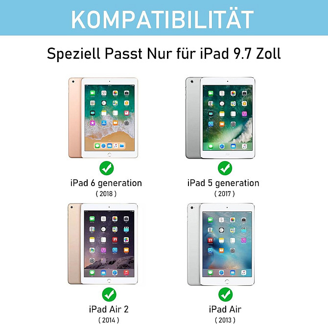 Чехол со съемной клавиатурой Bluetooth JADEMALL iPad 9.7 2018/ iPad 9.7 2017/ iPad Air 2/ iPad Air/ iPad Pro 9.7 Днепр - изображение 5