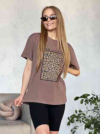 Літній спортивний костюм з принтом леопард Faster Київ