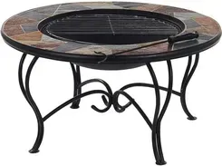 Гриль Beliani Palenisko ogrodowe metalowe stalowe czarne ceramiczny blat Erebus Киев