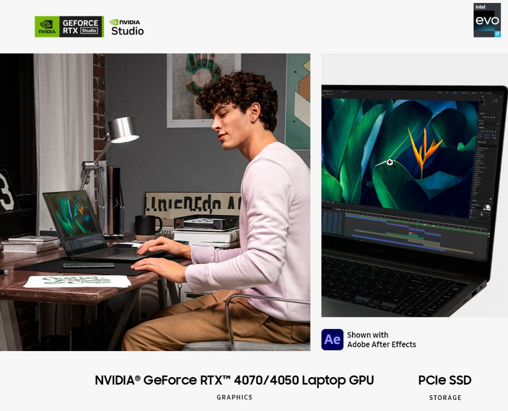 Ноутбук Samsung Galaxy Book3 Ultra NP960XFH-XA1CA 16" 3K Dynamic Amoled 2x 120hz Intel Core i7-13700H 16GB LPDDR5 512GB SSD GeForce RTX 4050 6GB Николаев - изображение 15