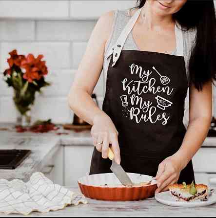 Фартух My Kitchen My Rules (Чорний) Вінниця