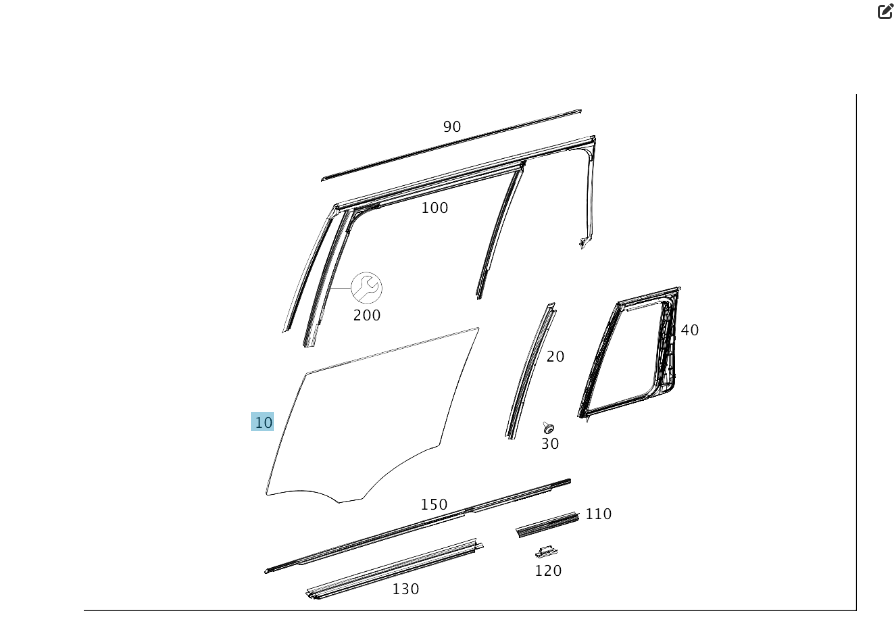 Mercedes-Benz  A2927350410 Скло задніх правих дверей GLE Coupe C292 Одесса - изображение 2