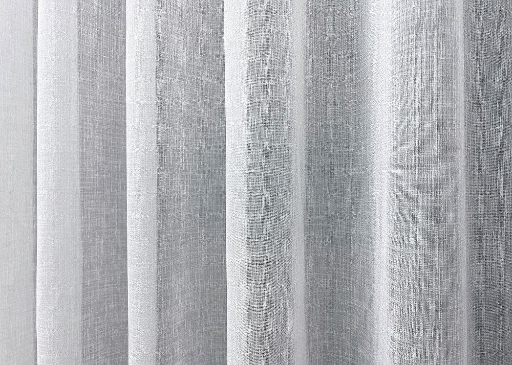 Тюль VR-Textil 2037т Лен Шлифованный однотонный с отблеском Белый 400х270 см (42-1158) Киев - изображение 7